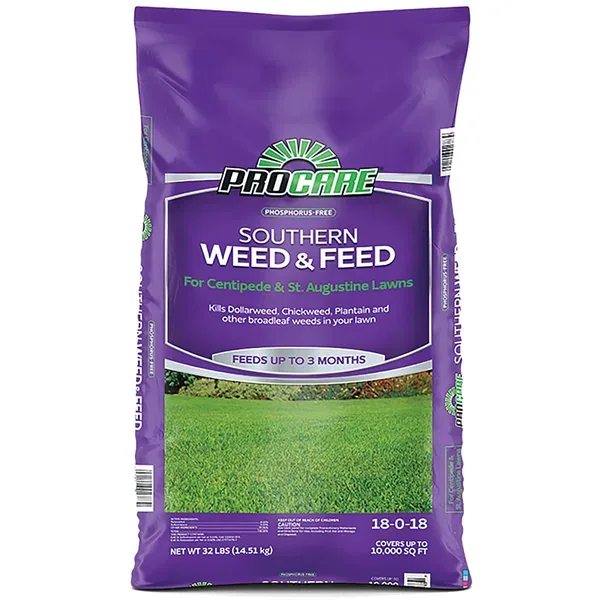 Pro Care 32 lbs Phosphorus Free Southern Weed & Feed 18-0-18 10M - Image 2