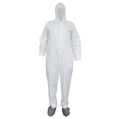 ProWorks Disposable Coverall, Microporous, Elastic Wrist, Ankles, Hood, & Boots, White - Image 2