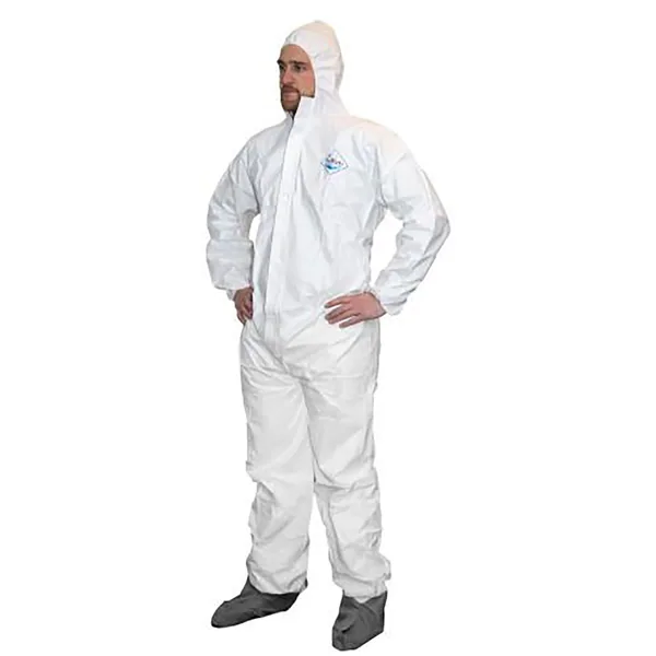 ProWorks Disposable Coverall, Microporous, Elastic Wrist, Ankles, Hood, & Boots, White