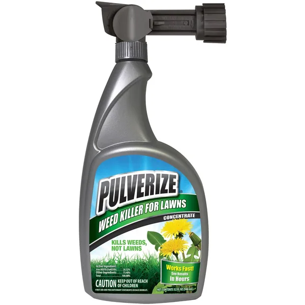 Pulverize 32oz Weed Killer Lawn Hose End Liquid Concentrate Ready to Spray
