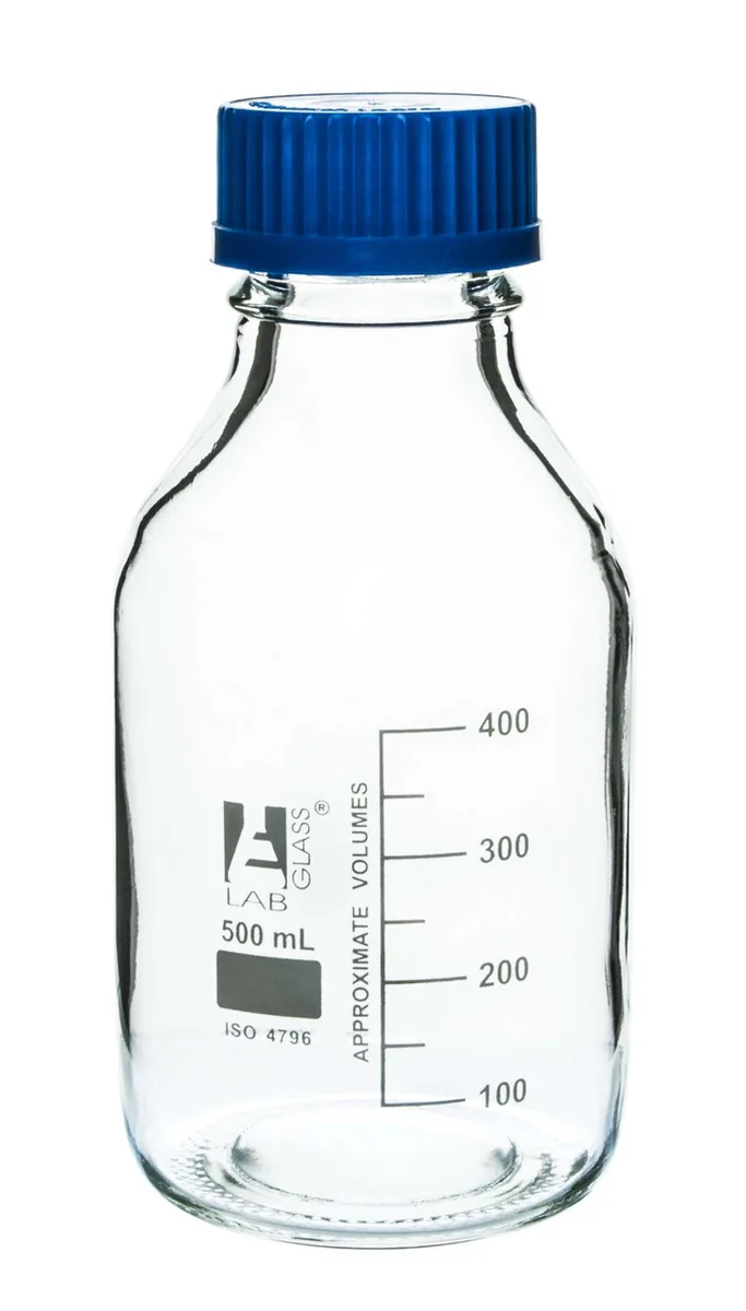 Reagent Bottle Blue Screw Cap - Image 2