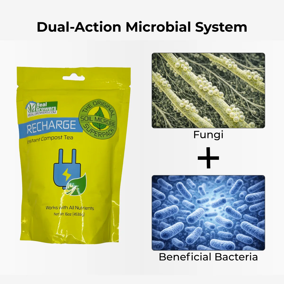 Real Growers Recharge Microbes & Mycorrhizae Soil Inoculant - Image 2
