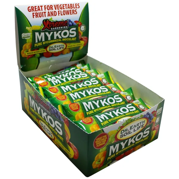 Reforestation Technologies Int XtremeGardening Dr. Earth 100g 24pc Mykos Pouch Pure Mycorrihizal Inoculant 2 Displays/Case