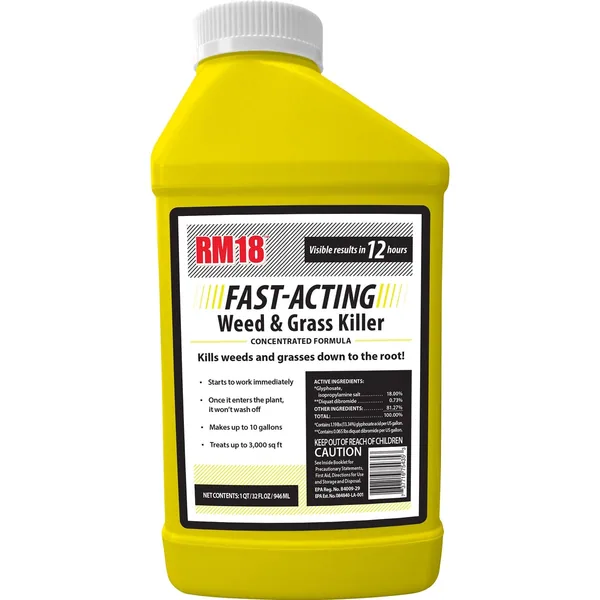 RMI RM18 Fast Acting Weed And Grass Killer With Glyphosate And Diquat