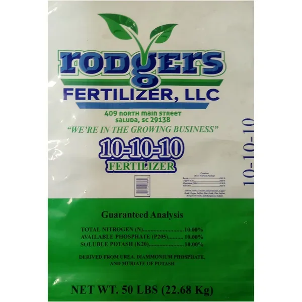 Rodgers 50 lbs 10-10-10 Fertilizer - Image 2