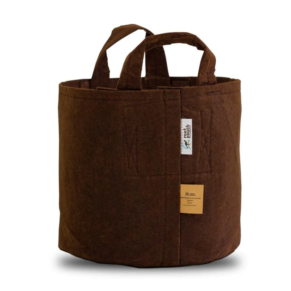 Root Pouch #25 w/ Handle Brown Multi Use 25gal Fabric Pot - Image 2
