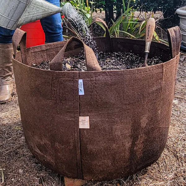 Root Pouch #45 w/ Handle Grey Natural Blend 45gal Fabric Pot - Image 2