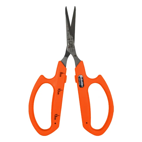 Saboten Stainless Steel Curved Blade Trimming Scissors, Orange (PT-18)