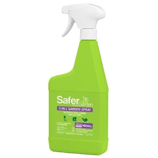Safer Garden 24oz 3 in 1 Miticide Fungicide Insecticide RTU OMRI Listed - Image 2