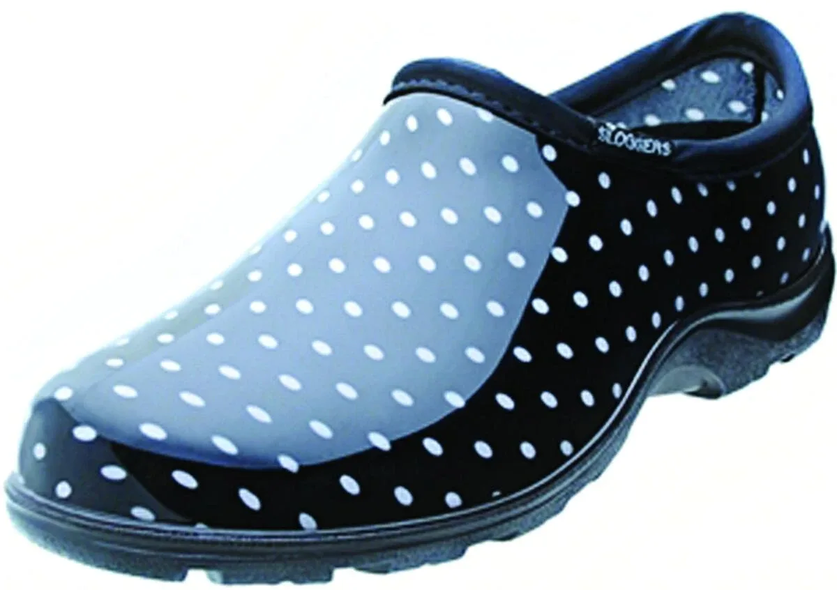 Sloggers Womens Shoe Black White Polka Dot Size 8 - Image 2