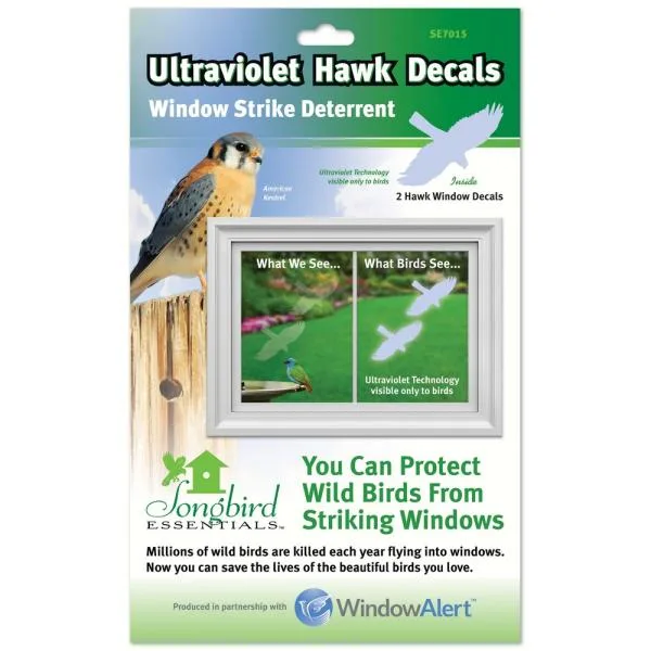 Songbird Window Hawk Transparent Decal MADE IN THE USA - Image 2