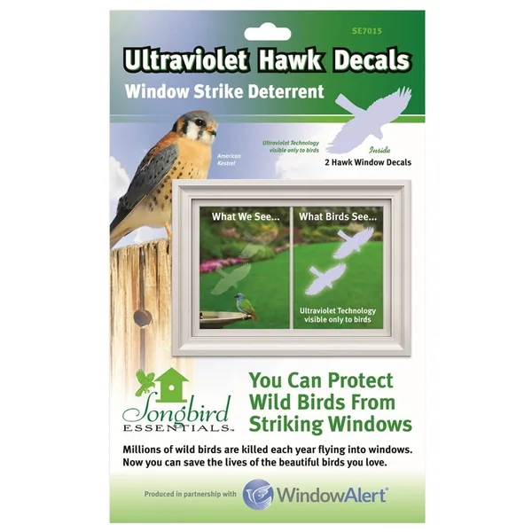 Songbird Window Hawk Transparent Decal MADE IN THE USA