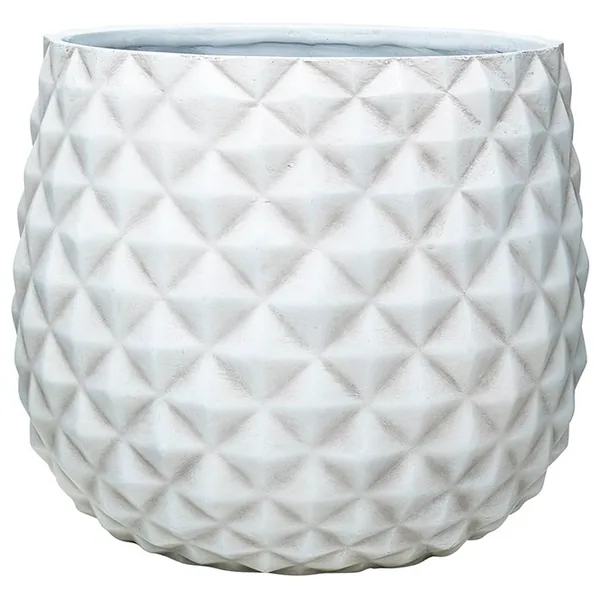 Southern Patio 12" High Pineapple Planter White