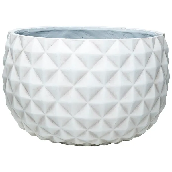 Southern Patio 12" Low Pineapple Planter White