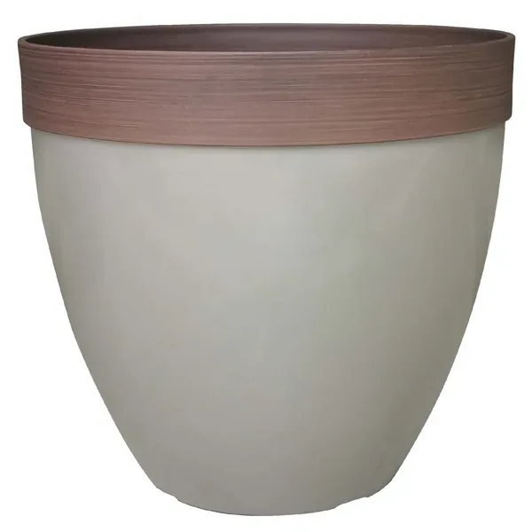 Southern Patio 15" Hornsby Planter Taupe Finish - Image 2