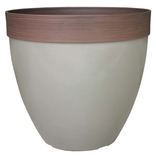 Southern Patio 15" Hornsby Planter Taupe Finish
