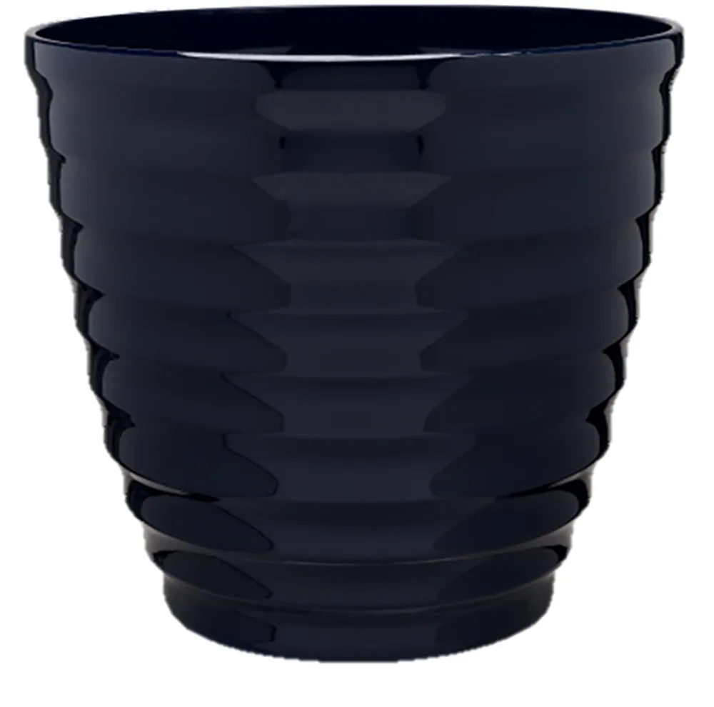 Southern Patio 16" Beehive Planter With Saucer Navy - Image 2