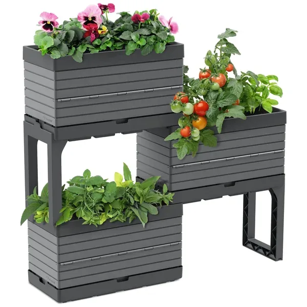 Southern Patio 22" Flex Garden & Storage Set Gray - Image 2