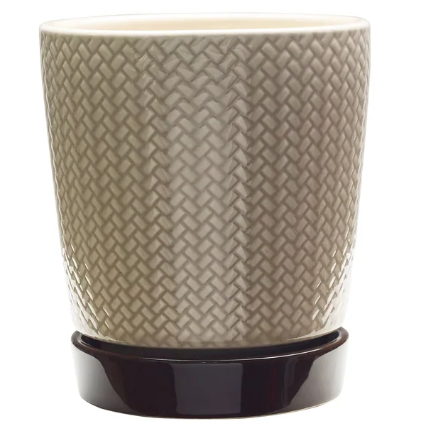 Southern Patio 6.5"H Alice Planter Light Brown Finish