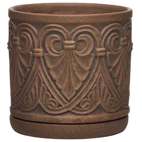 Southern Patio 8" Roman Planter Brown - Image 2