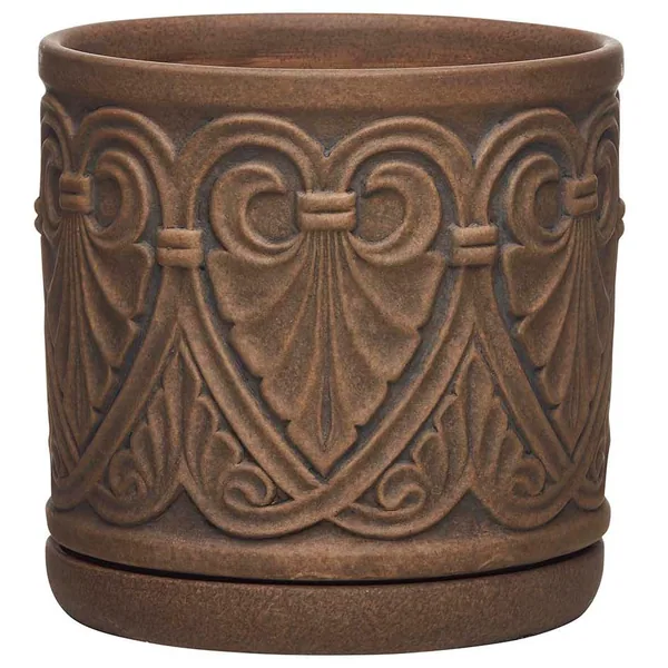 Southern Patio 8" Roman Planter Brown
