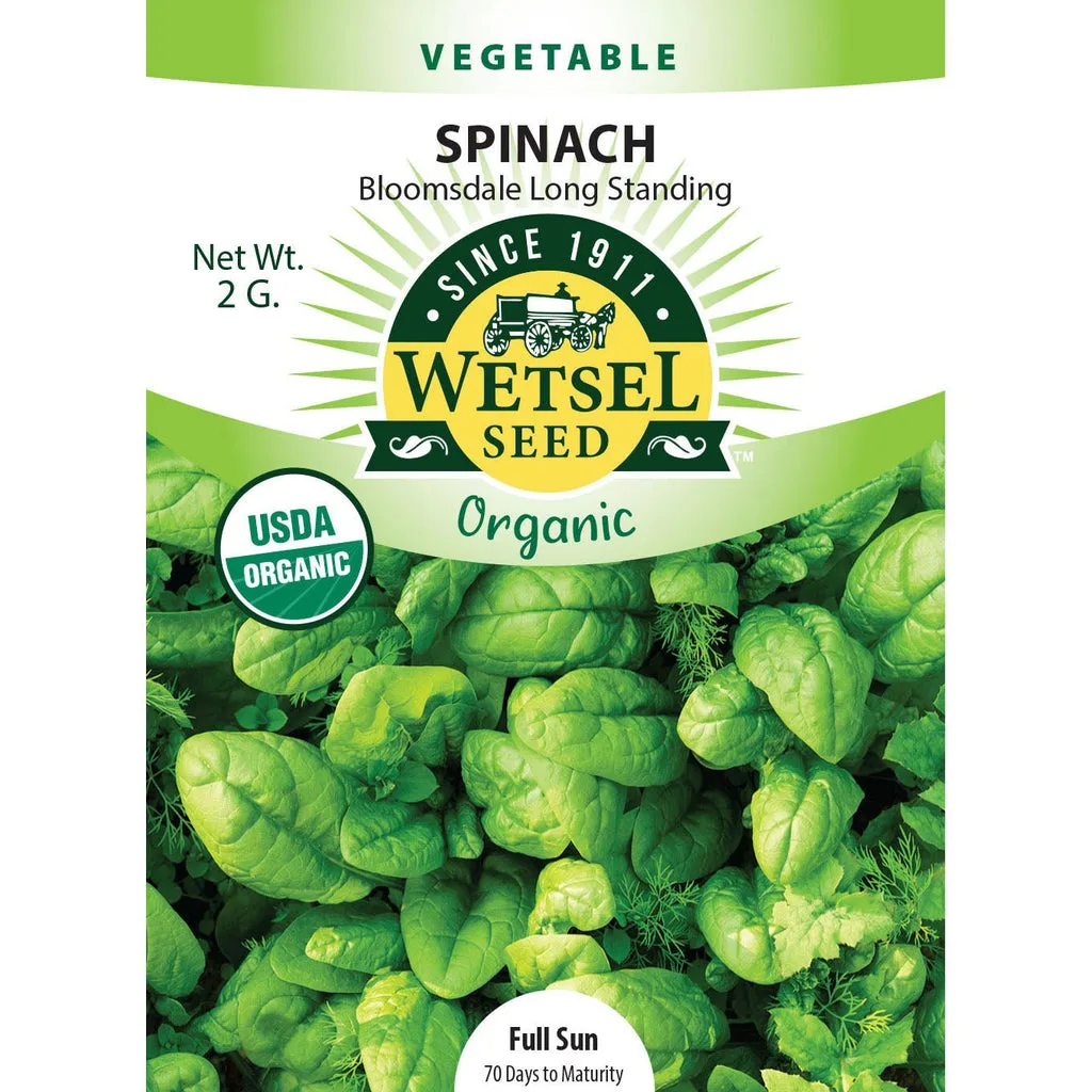 Spinach, Organic Bloomsdale 2 Grams - Image 2
