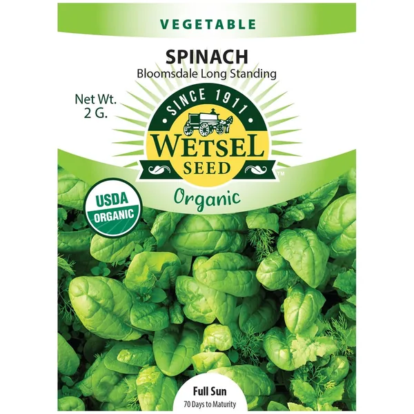Spinach, Organic Bloomsdale 2 Grams