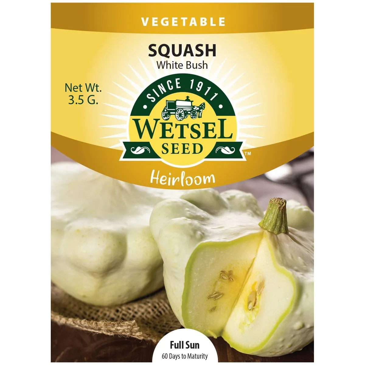 Squash, Heirloom White Bush 3.5 Grams - Image 2