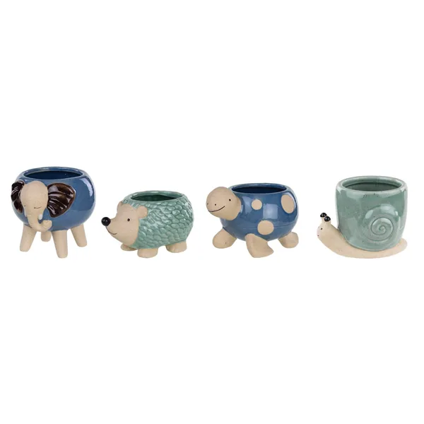 SSI 12pc Miniature Animal Planters Ceramic Assortment