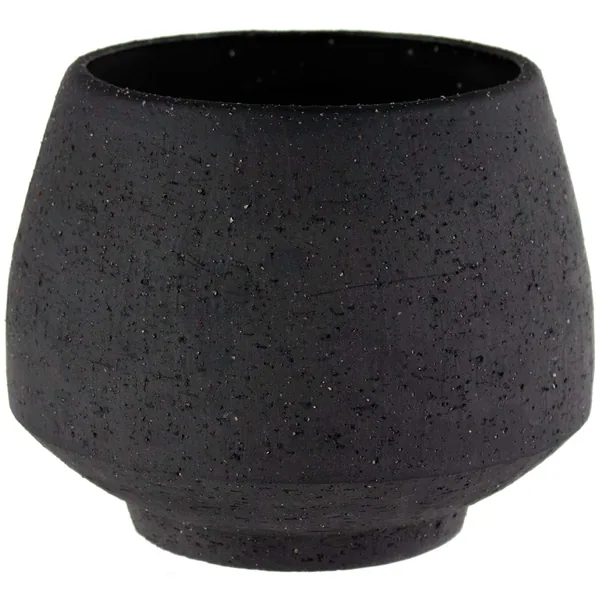 SSI 4.5" Stoneware Tapered Pot Charcoal