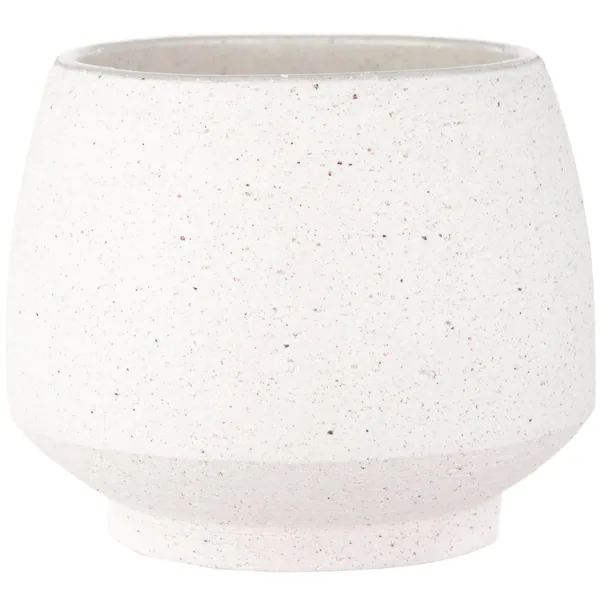 SSI 4.5" Stoneware Tapered Pot White
