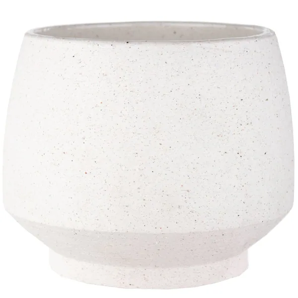 SSI Stoneware Tapered Pot White
