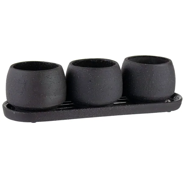 SSI Stoneware Trio Assortment Charcoal