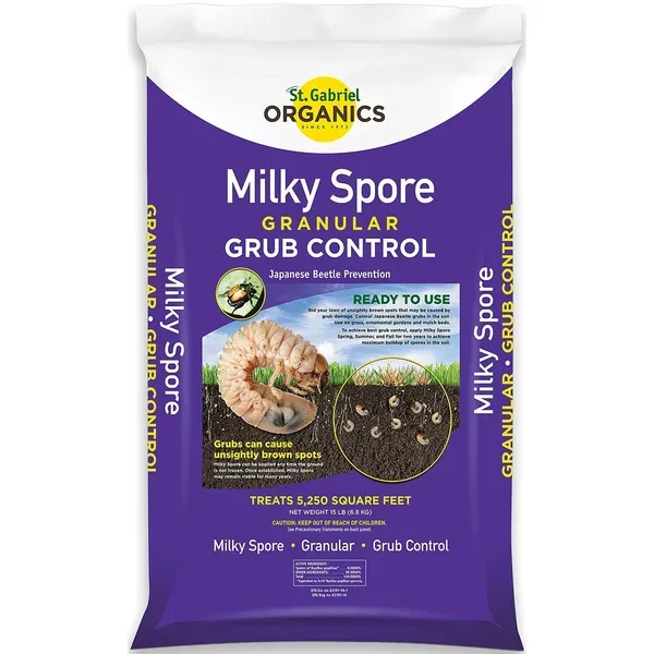 St Gabriel 15 lbs Milky Spore Grub Control Spreader Mix Granules - Image 2