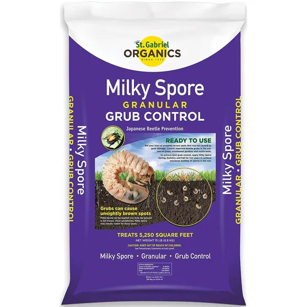 St Gabriel 15 lbs Milky Spore Grub Control Spreader Mix Granules