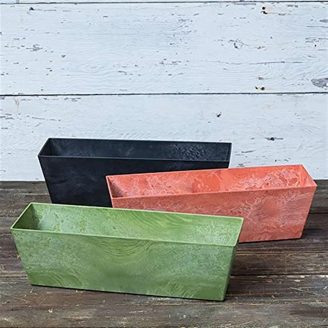 StoneArt Ella 14.5" Flowerbox Grey - Image 2