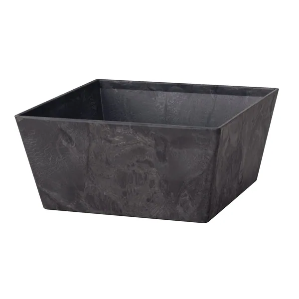 StoneArt Ella Low Square Planter Black