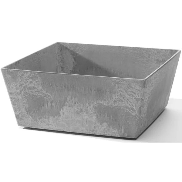StoneArt Ella Low Square Planter Grey