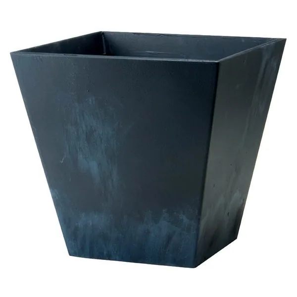 StoneArt Ella Square Planter Black