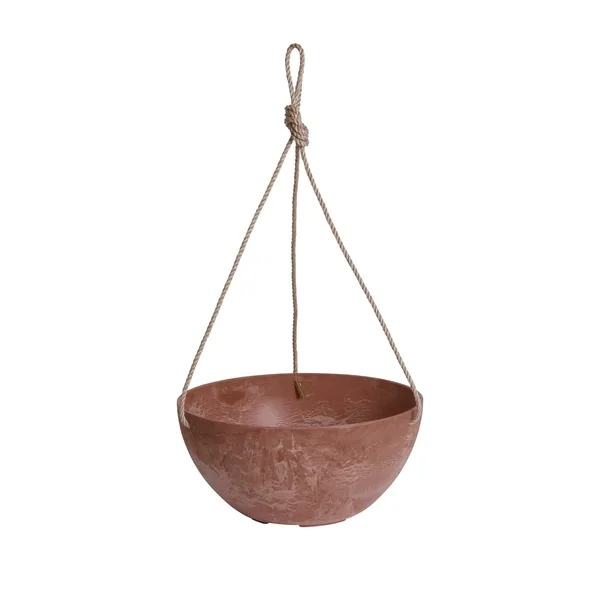 StoneArt Napa Hanging Bowl w/ Rope Rust
