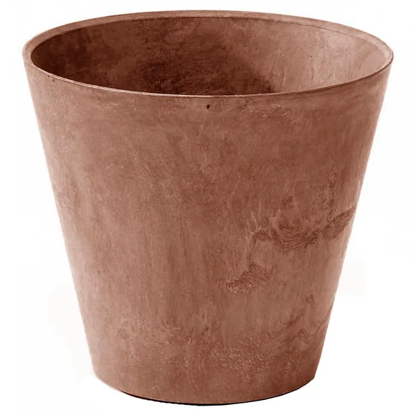 StoneArt Round Napa Planter Rust