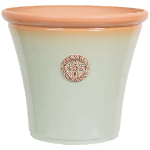 Sun Ceramica 13.75" Chatsworth Pot Sage Green - Image 2