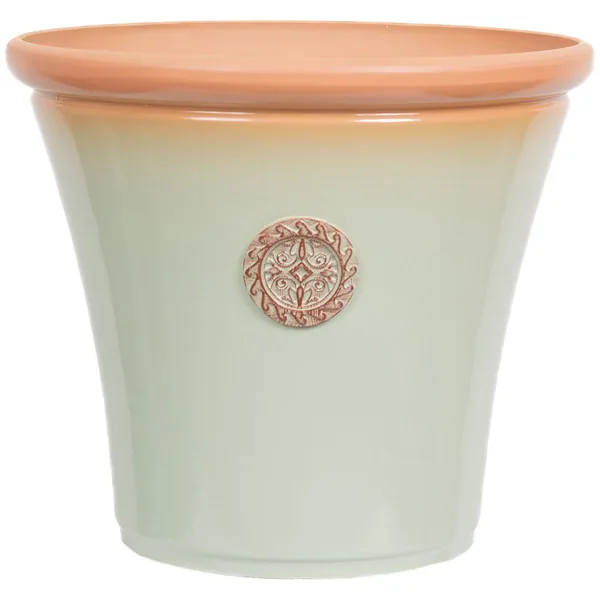 Sun Ceramica 13.75" Chatsworth Pot Sage Green
