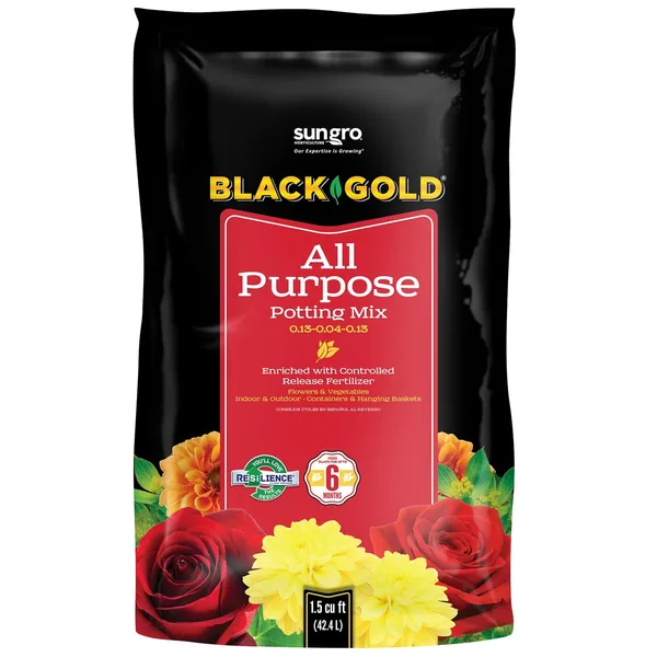 Sun Gro Horticulture Black Gold All Purpose Potting Soil w/CRF (Pallet of 50)