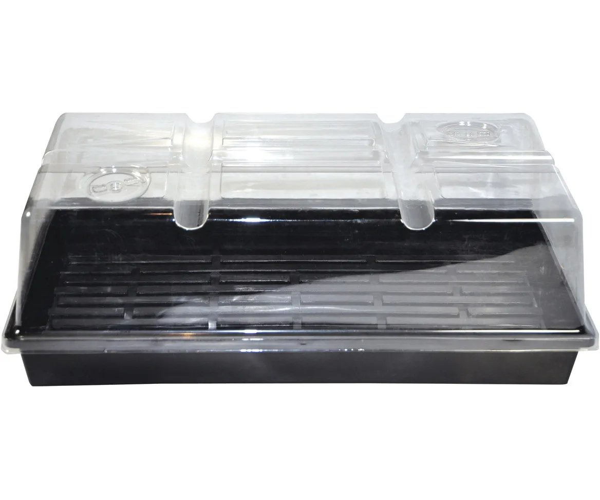SunBlaster 4" Seedling Dome with Vents, 10″ x 22″ x 4″ deep - Image 2