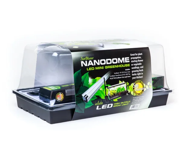 SunBlaster LED Mini Greenhouse Kit with Strip Light & Stand