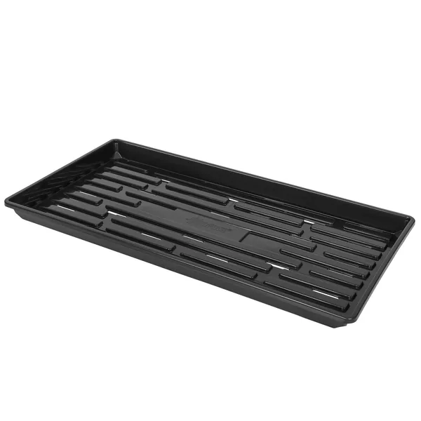 Sunpack 1020 Heavy Duty Shallow Tray, Black w/Hole