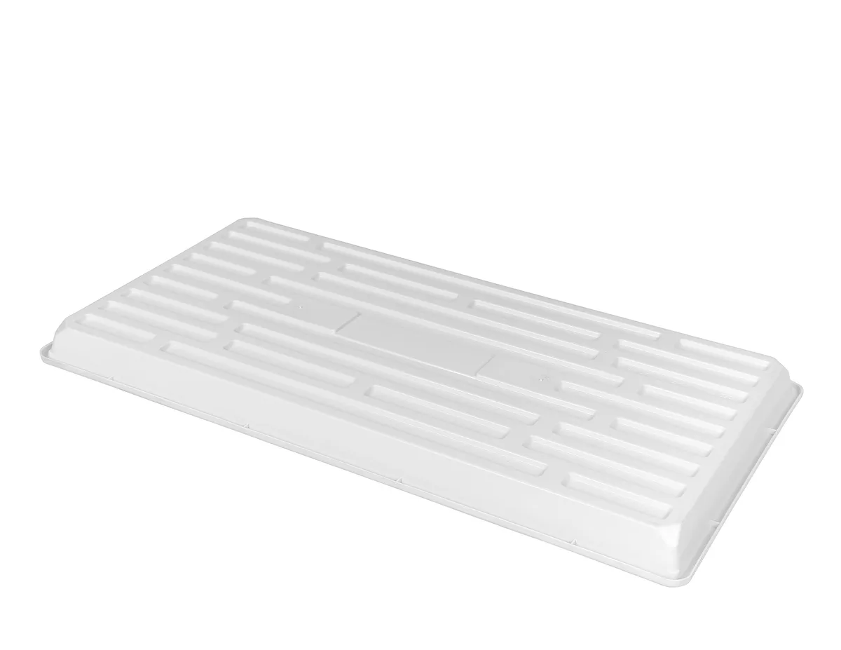 Sunpack 1020 Heavy Duty Shallow Tray, No Holes, White - Image 2