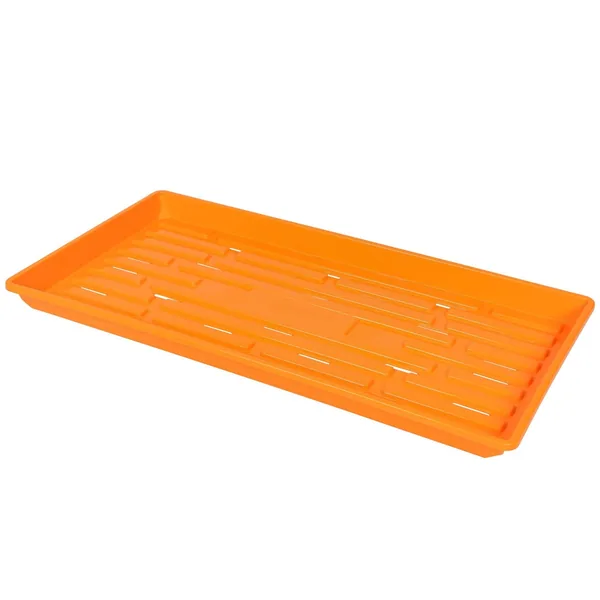 Sunpack 1020 Heavy Duty Shallow Tray, Orange w/Hole