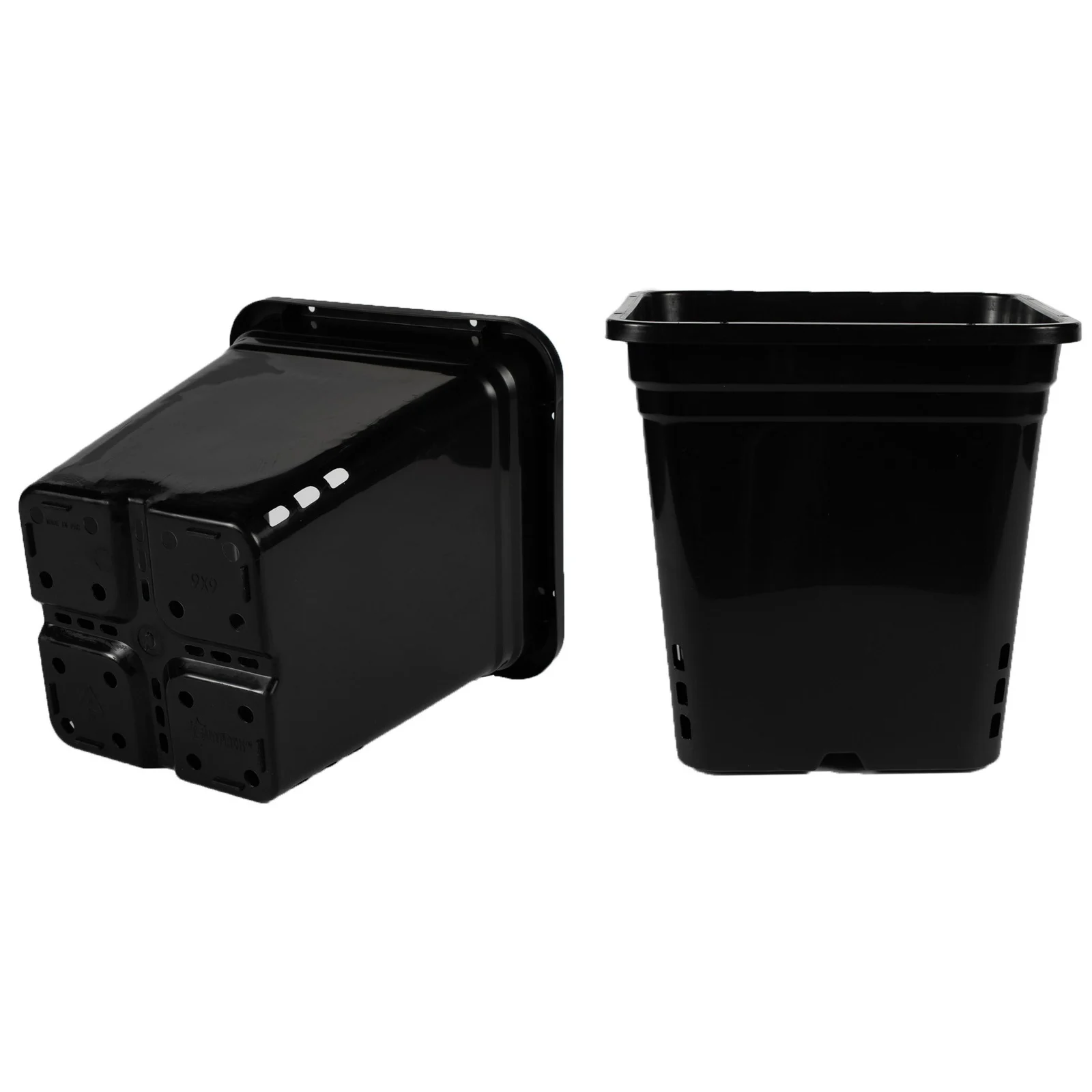 Sunpack 12"x12" Square Pot, Black 12" Tall